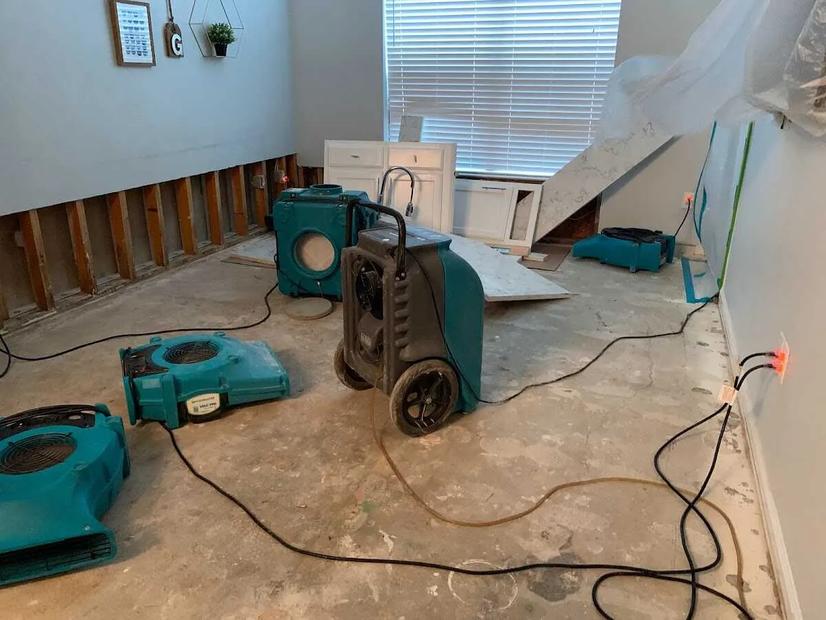 Dehumidifier in flood-cut room for Water Extraction & Removal in Twin Lakes